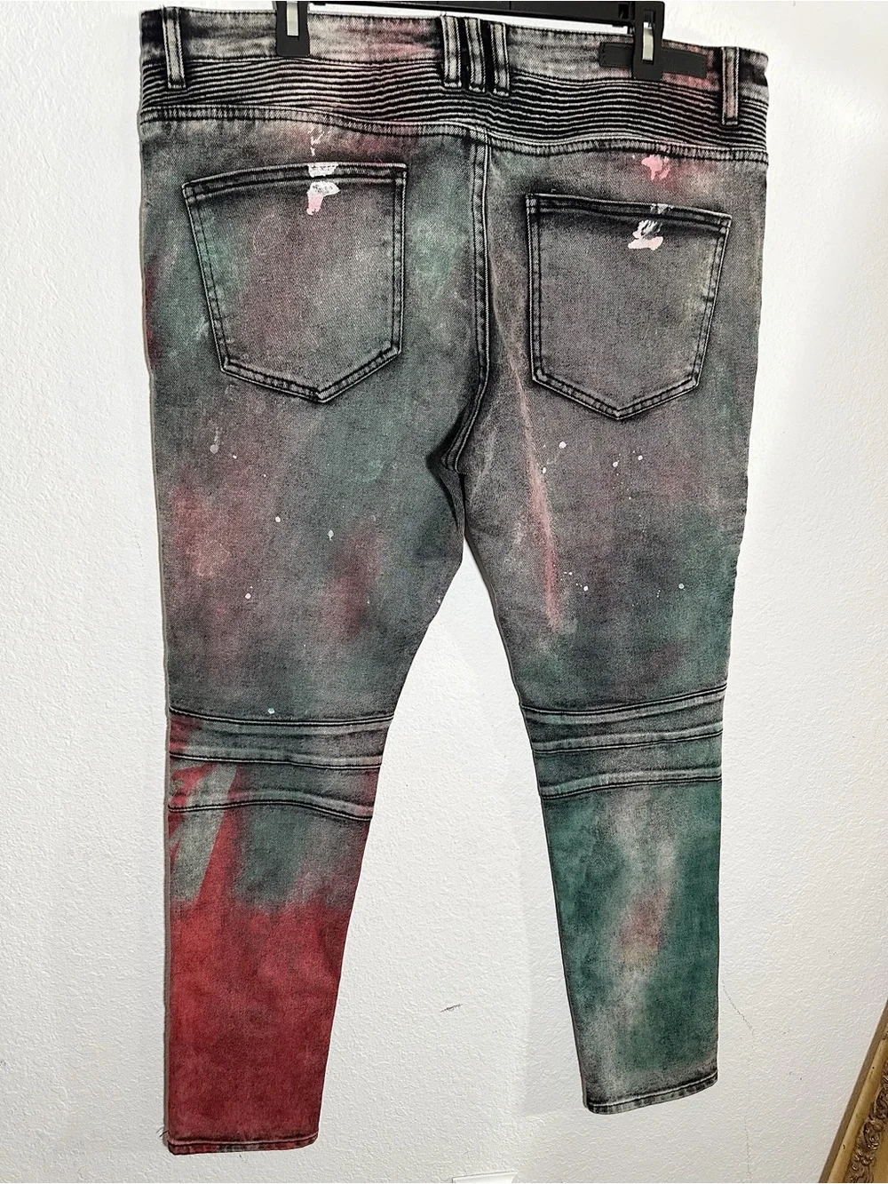 Embellish Men's Moto Spray Paint Skinny Jeans Size 38 - 32